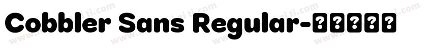 Cobbler Sans Regular字体转换
